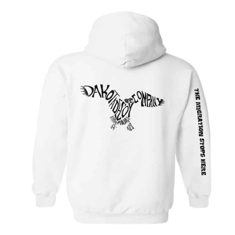 DD WHITE MID WEIGHT HOODED SWEATSHIRT